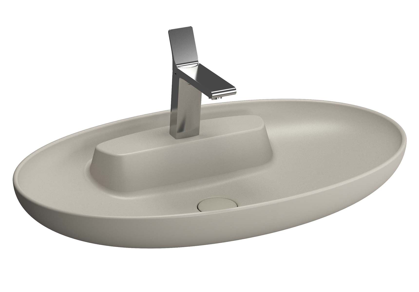 Memoria Oval WashBasin, 75cm, Matte Black