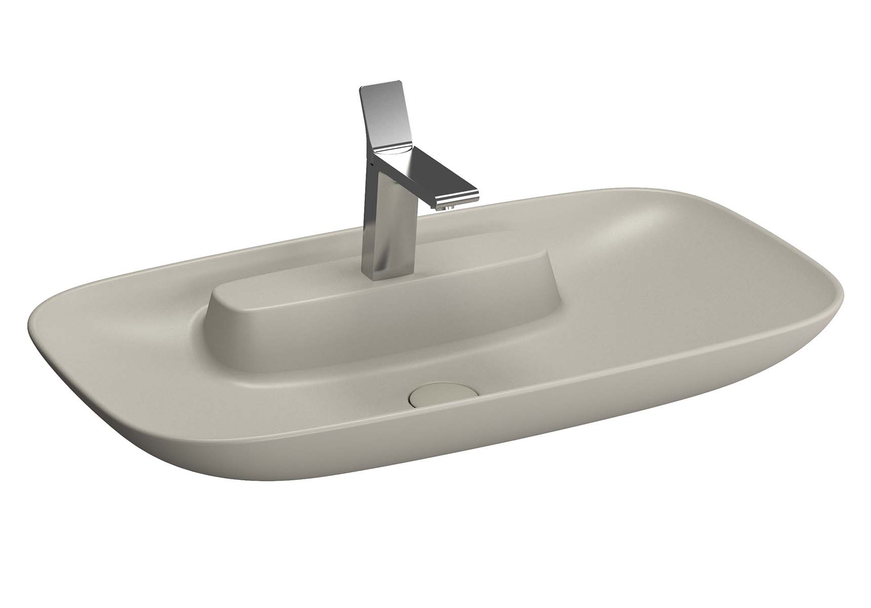 Memoria Rectangular WashBasin, 85cm, Matte Black