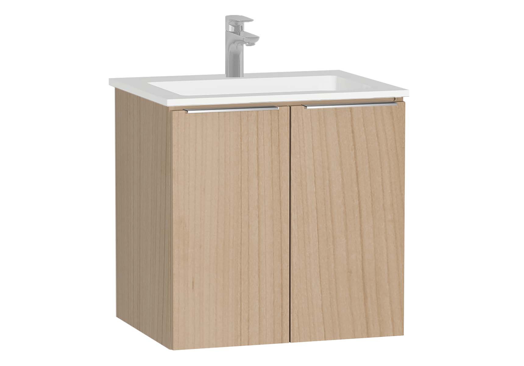 Central Washbasin Unit with doors, 60 cm, Golden Cherry, Infinit Washbasin