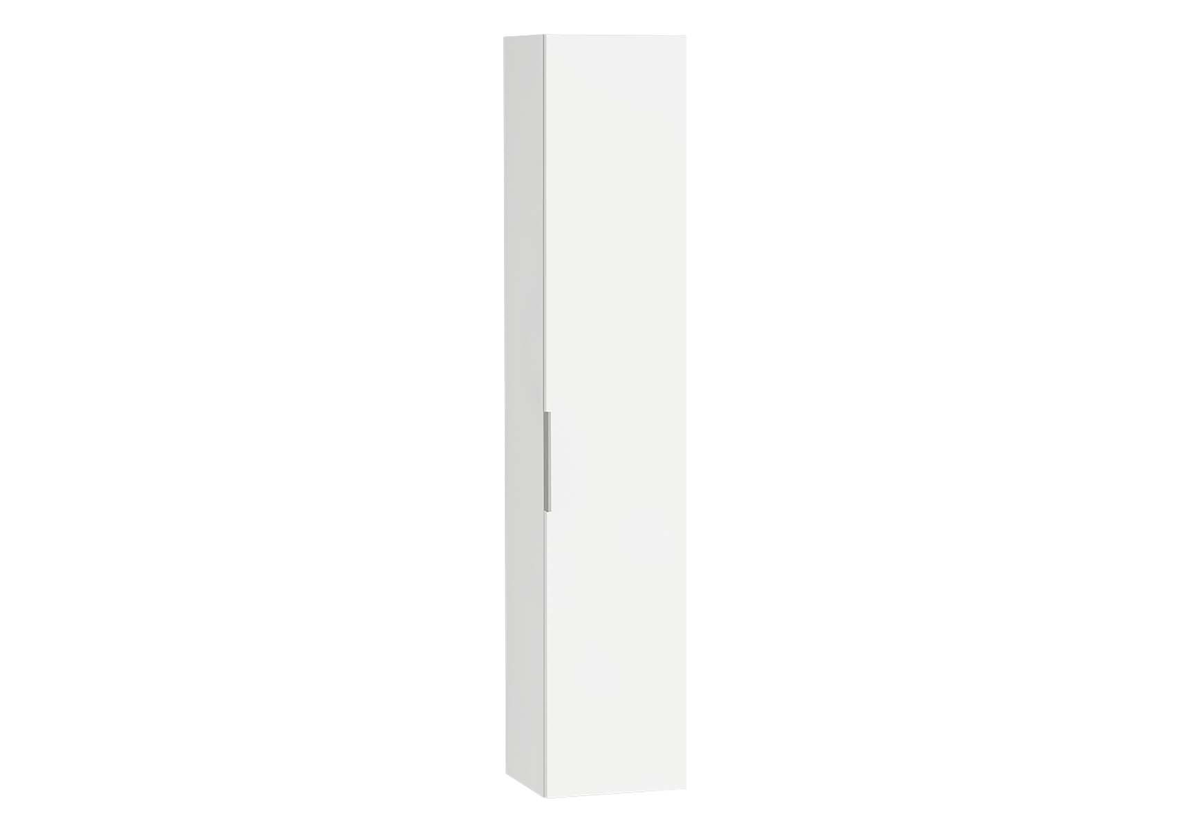 Central Tall Unit, 35 cm, White High Gloss, Right