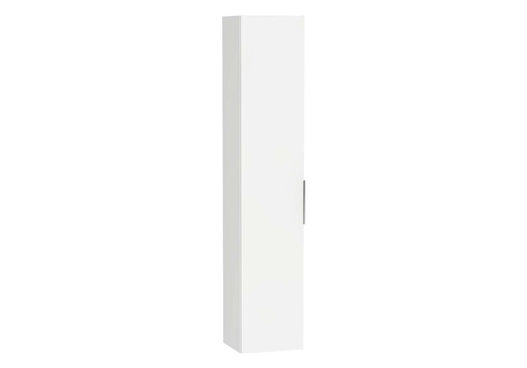 Central Tall Unit, 35 cm, White High Gloss, Left