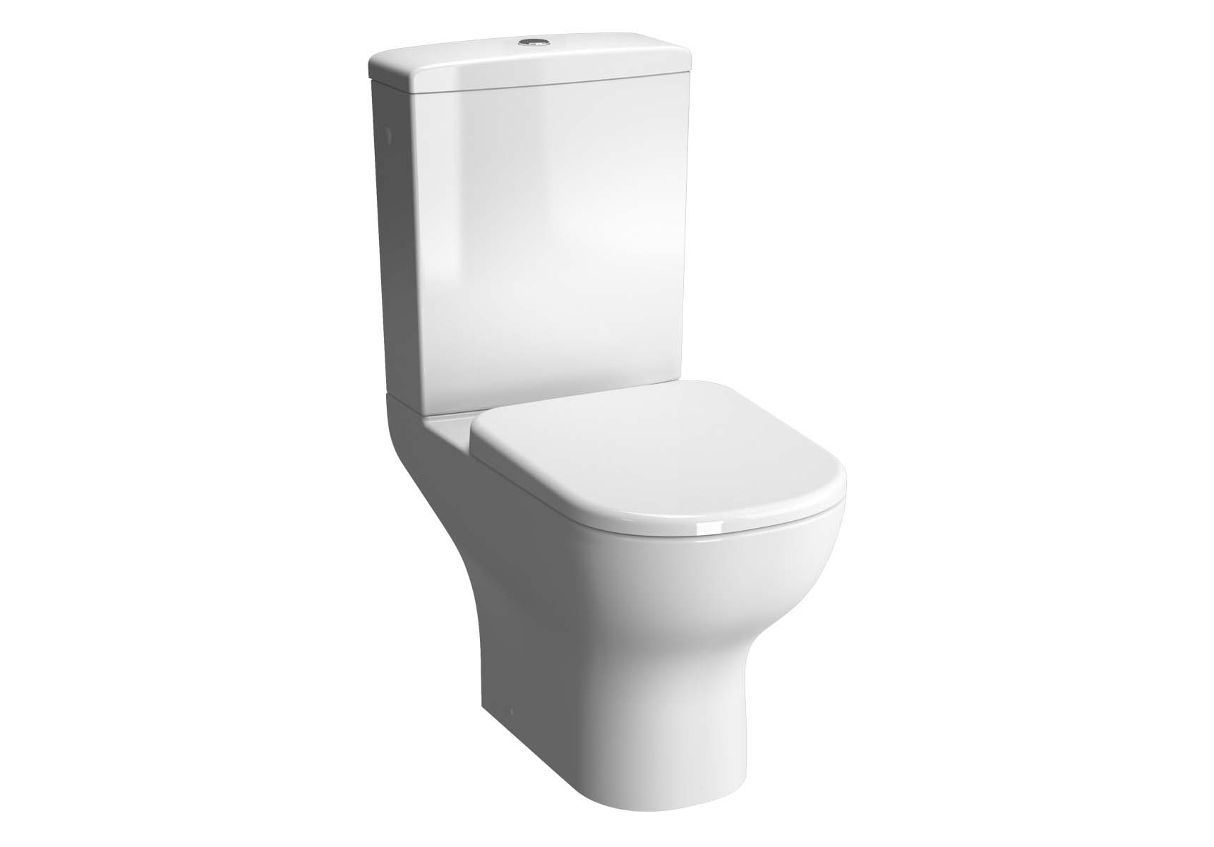 D-Light Open Back Close-Coupled WC Pan (without Bidet Pipe)