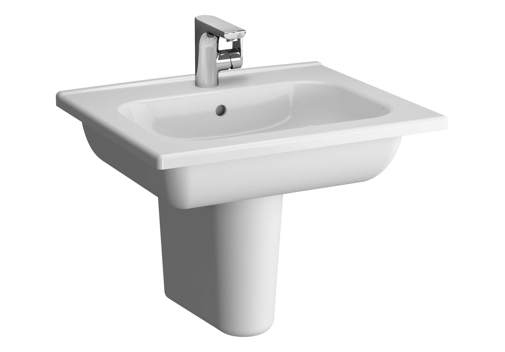 D-Light Vanity Basin, 60cm, with Towel Holder