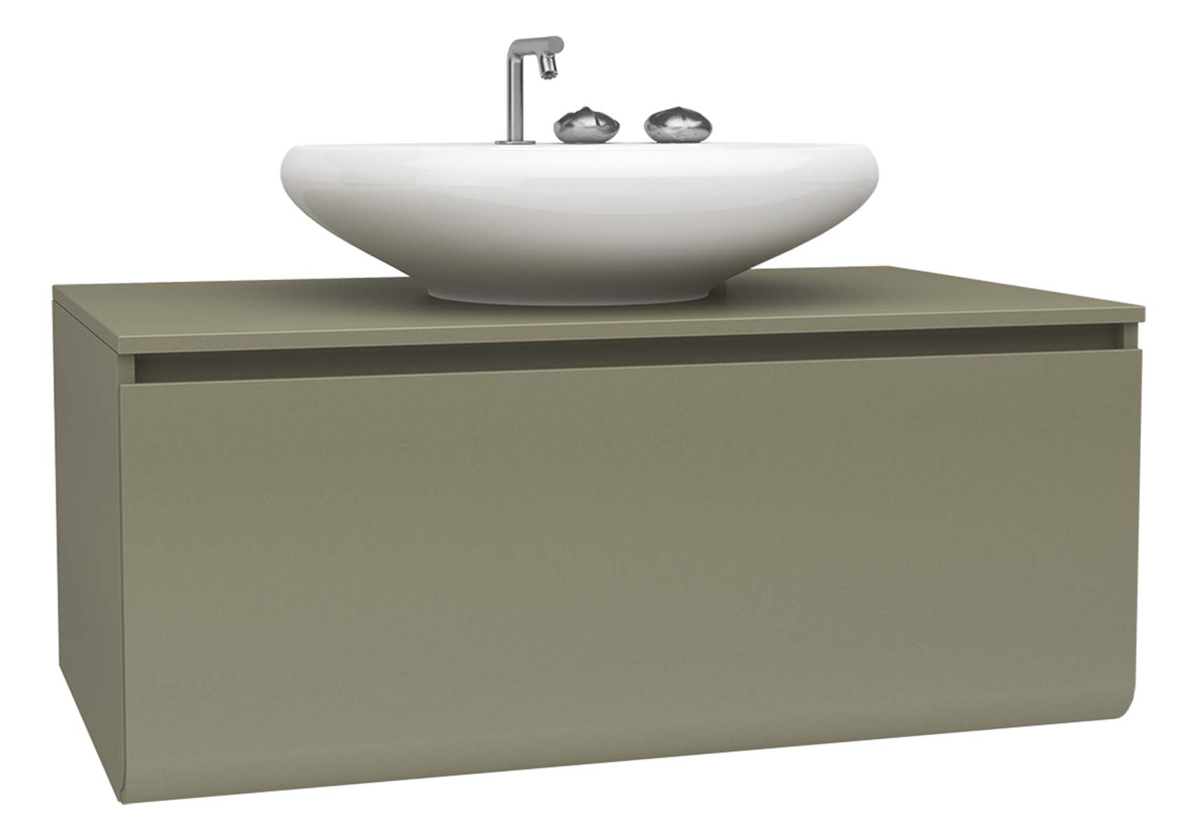 Istanbul Washbasin Unit, 100 cm, Olive Green High Gloss