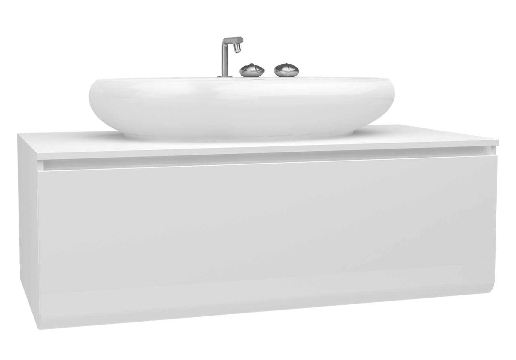Istanbul Washbasin Unit, 120 cm, White High Gloss