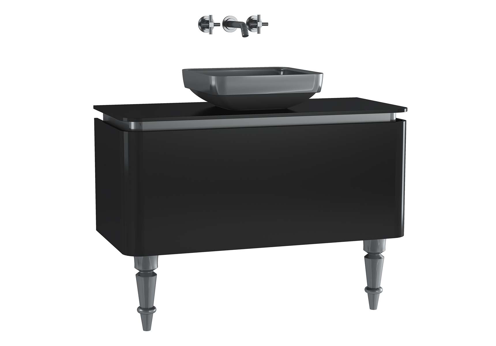 Gala Classic Washbasin Unit 100 cm Black-Chrome