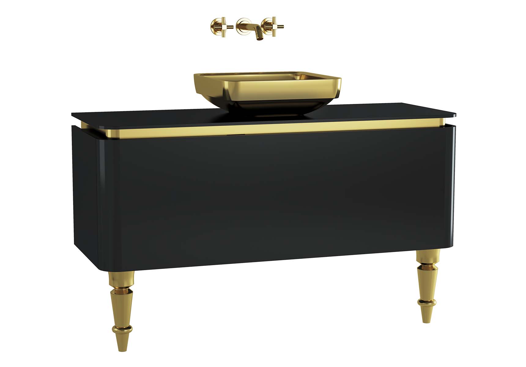 Gala Classic Washbasin Unit 120 cm Black-Gold