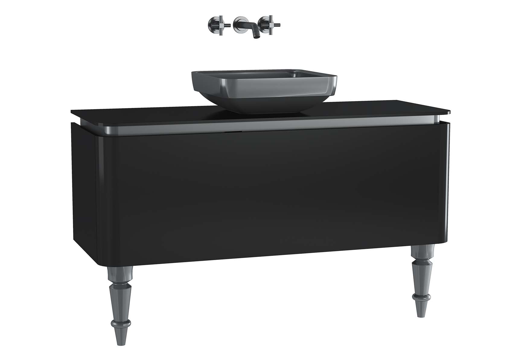 Gala Classic Washbasin Unit 120 cm Black-Chrome