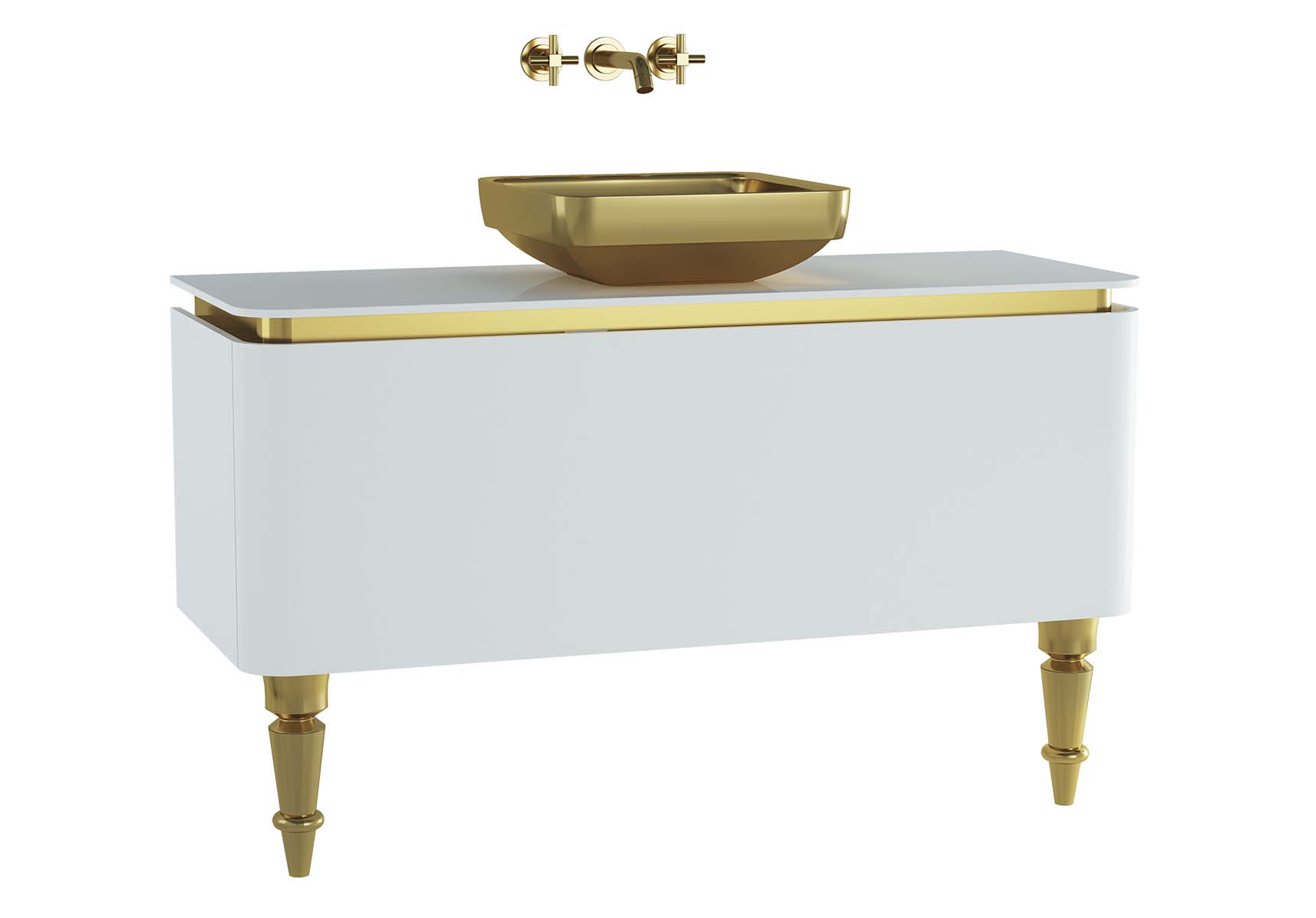 Gala Classic Washbasin Unit 120 cm White-Gold