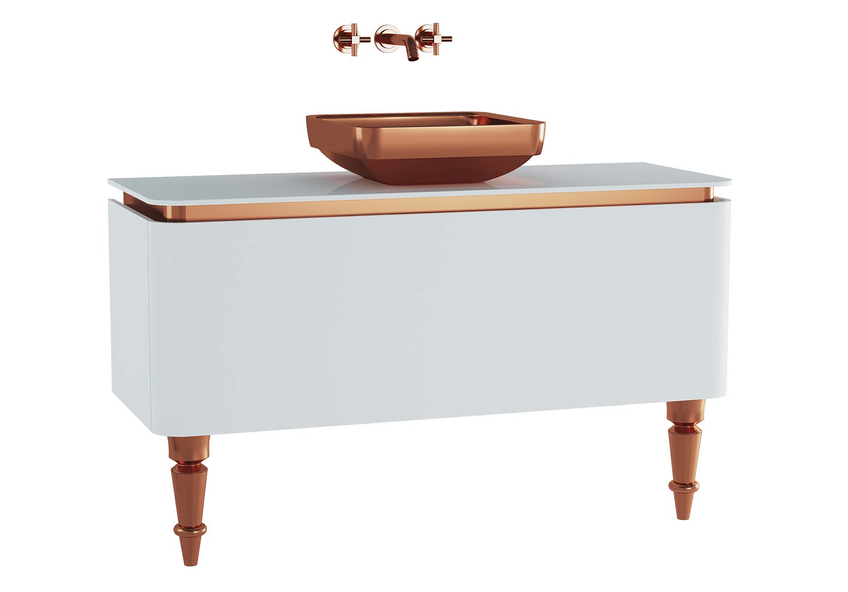 Gala Classic Washbasin Unit 120 cm White-Copper