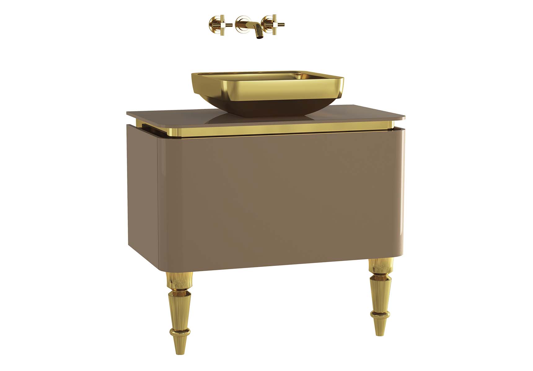 Gala Classic Washbasin Unit 80 cm Beige-Gold