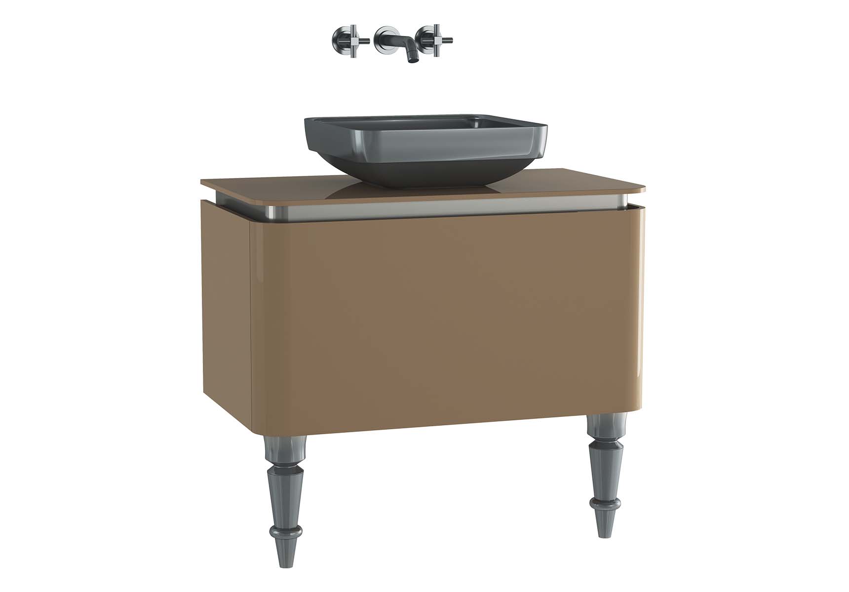Gala Classic Washbasin Unit 80 cm Beige-Chrome