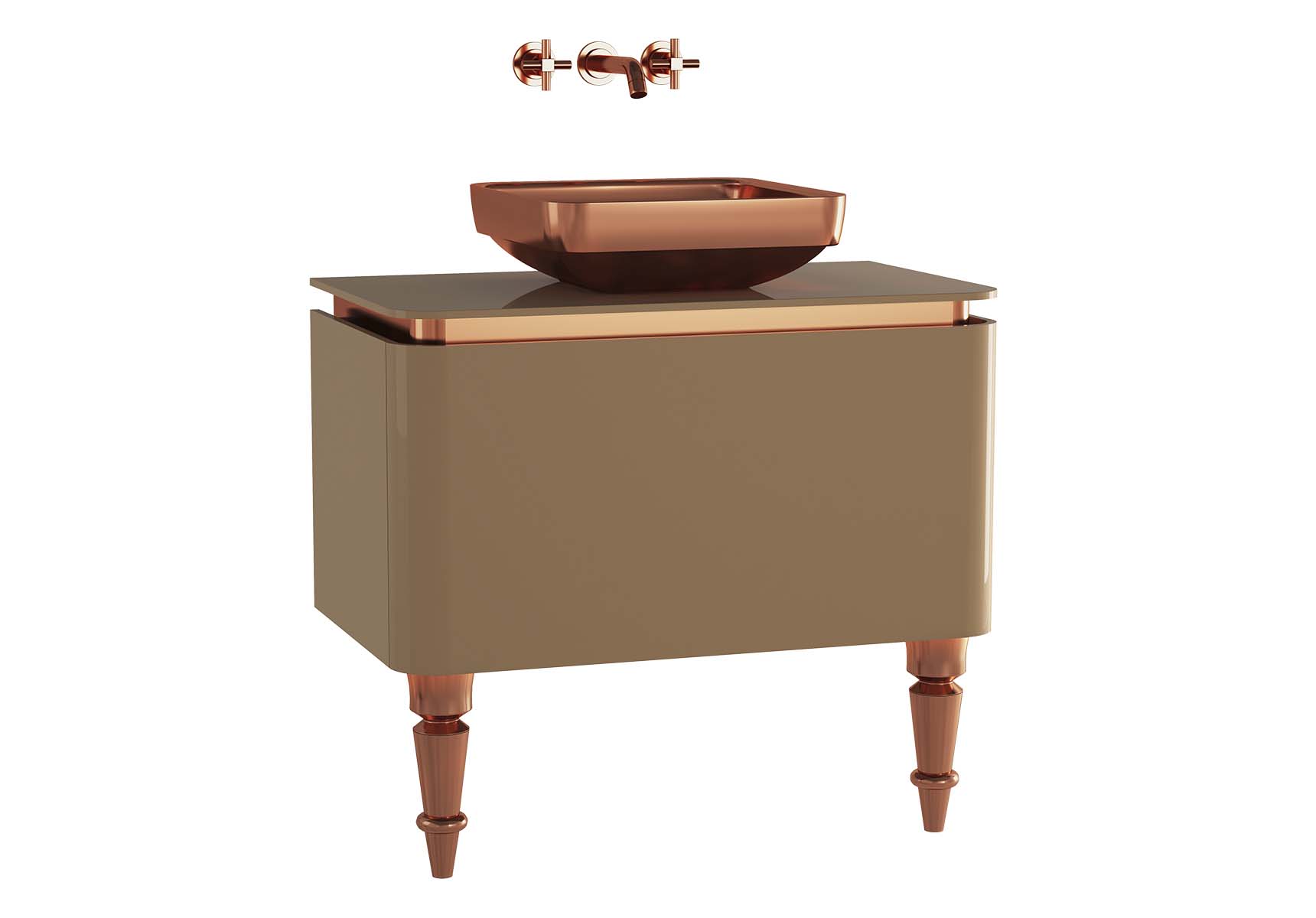 Gala Classic Washbasin Unit 80 cm Beige-Copper
