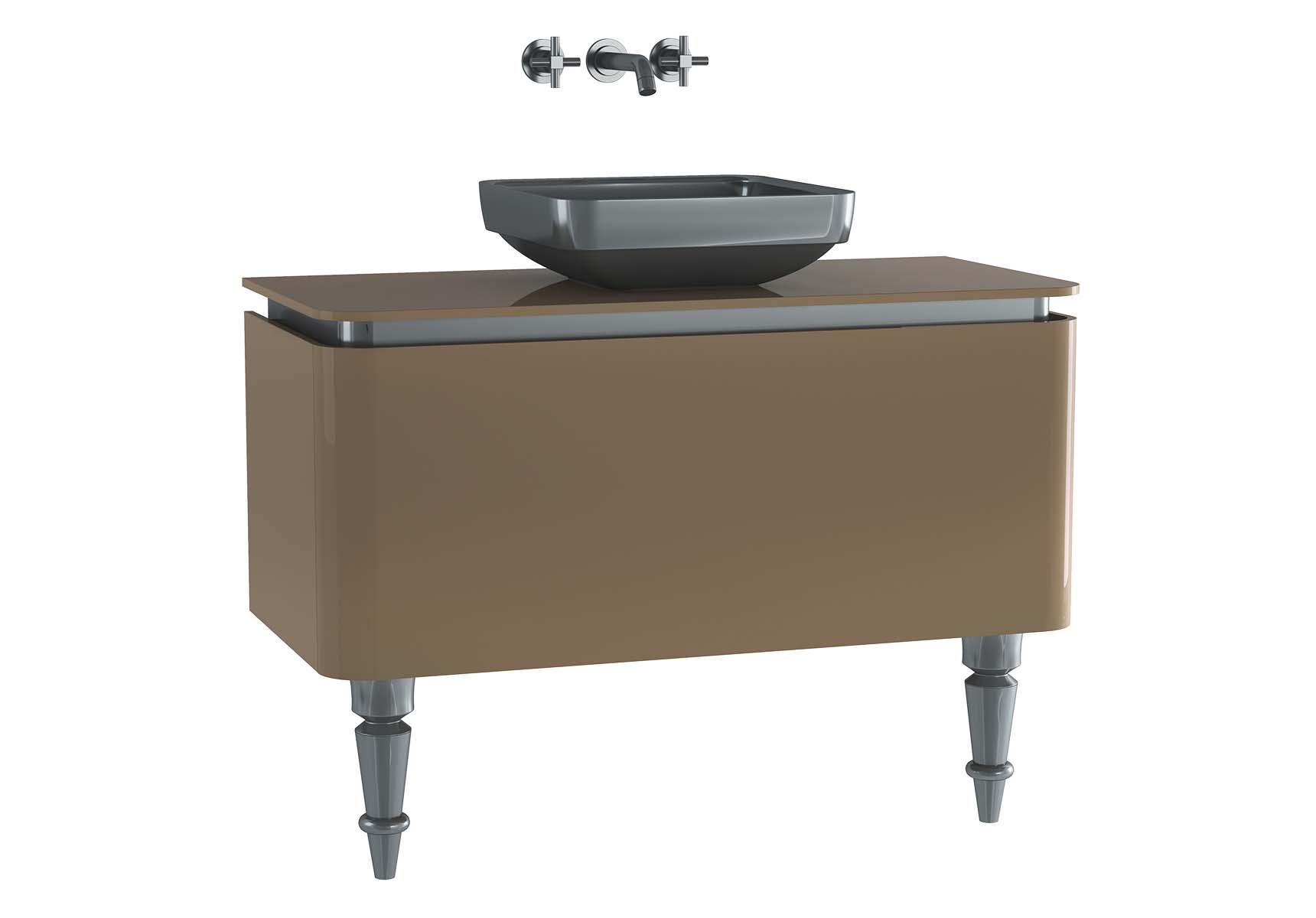 Gala Classic Washbasin Unit 100 cm Beige-Chrome
