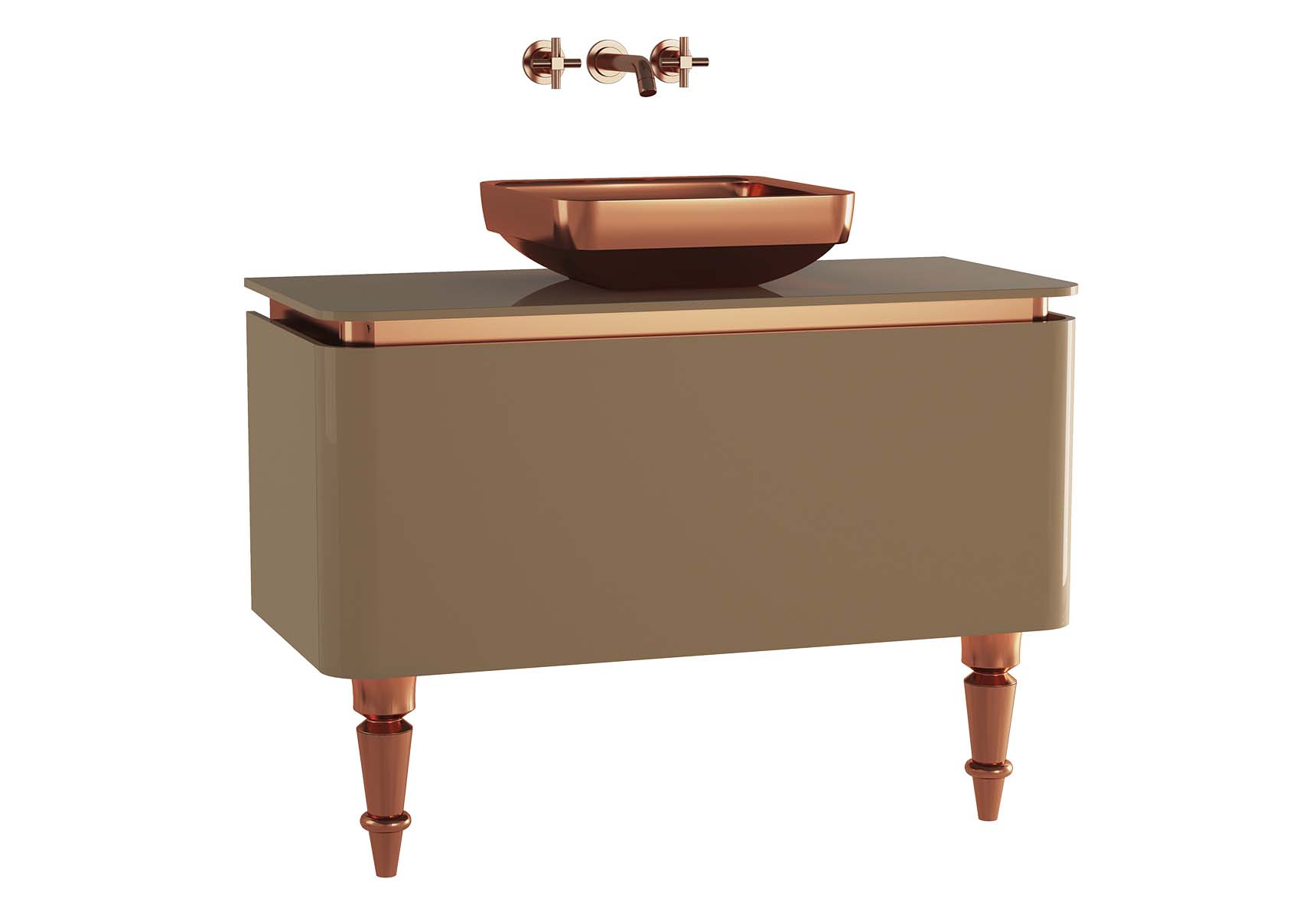 Gala Classic Washbasin Unit 100 cm Beige-Copper