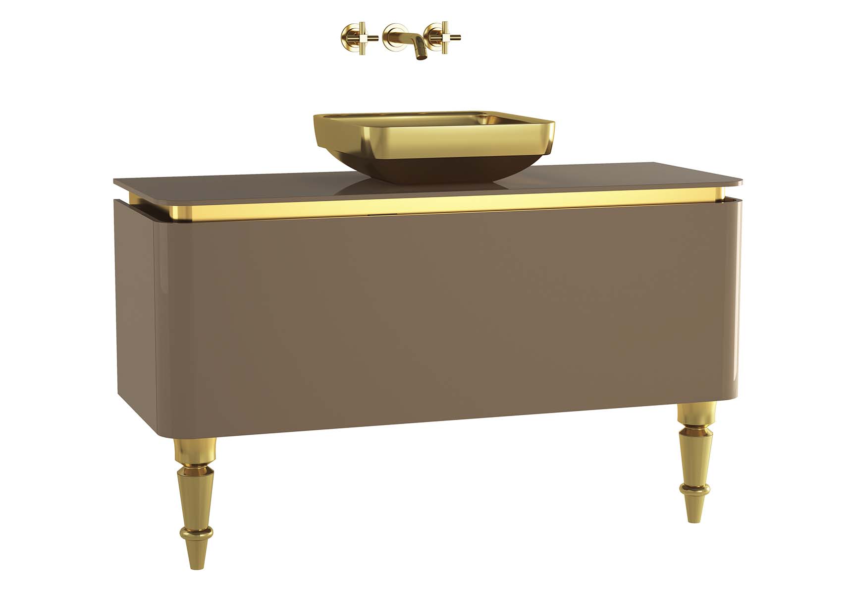 Gala Classic Washbasin Unit 120 cm Beige-Gold