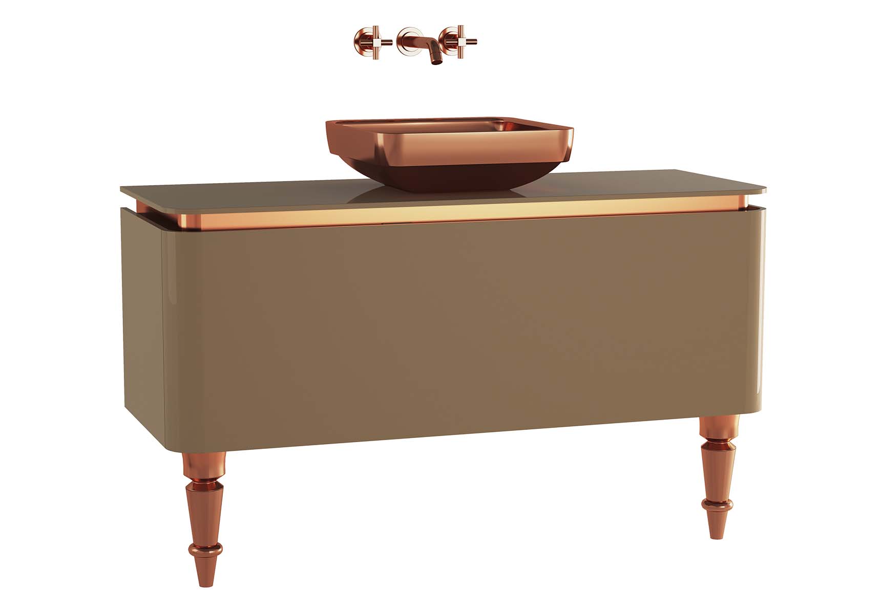 Gala Classic Washbasin Unit 120 cm Beige-Copper
