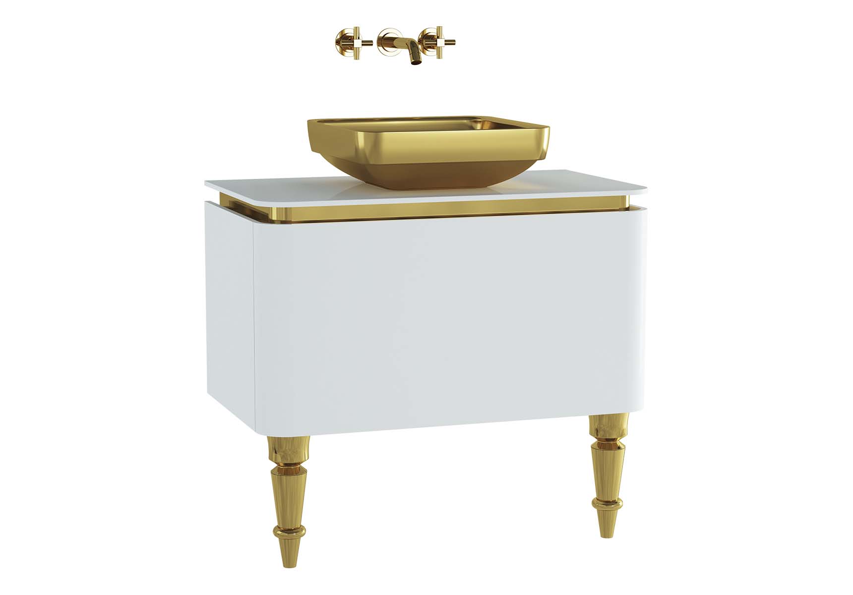 Gala Classic Washbasin Unit 80 cm White-Gold
