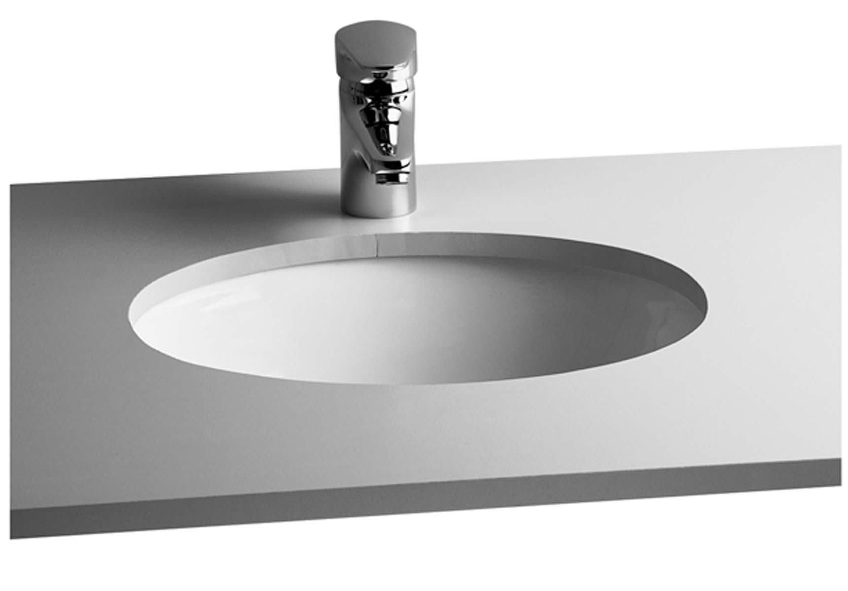 S20 Undercounter Basin, 42cm without Tap Hole, with Side Holes