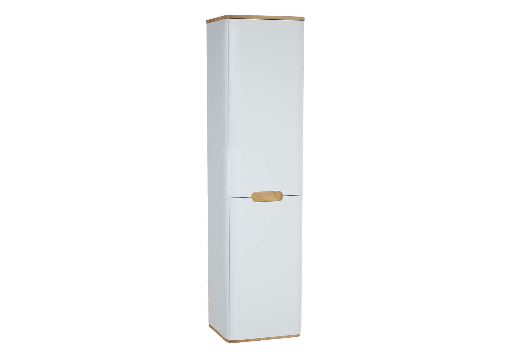 Sento Tall Unit, 40 cm, with laundry basket, without legs, Matte White, right