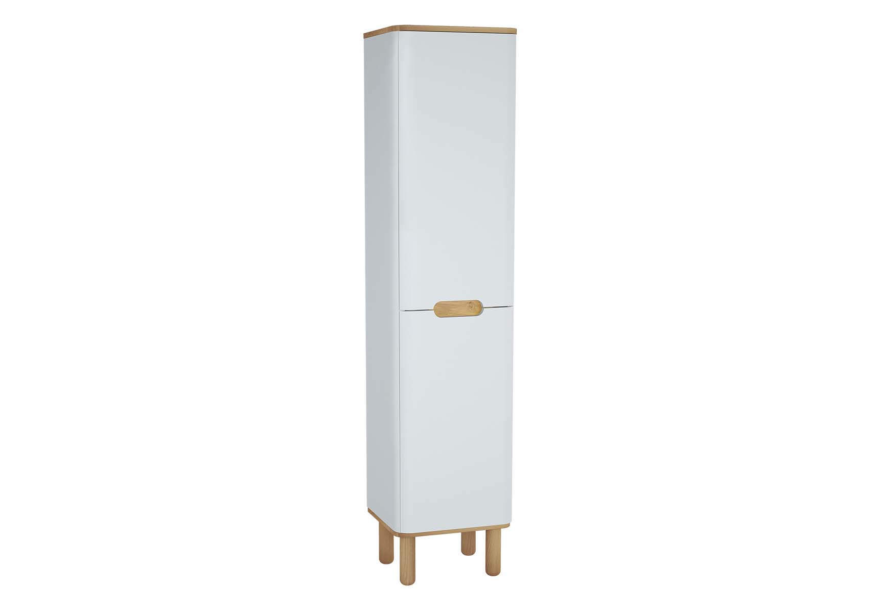 Sento Tall Unit, 40 cm, with legs, Matte White, right