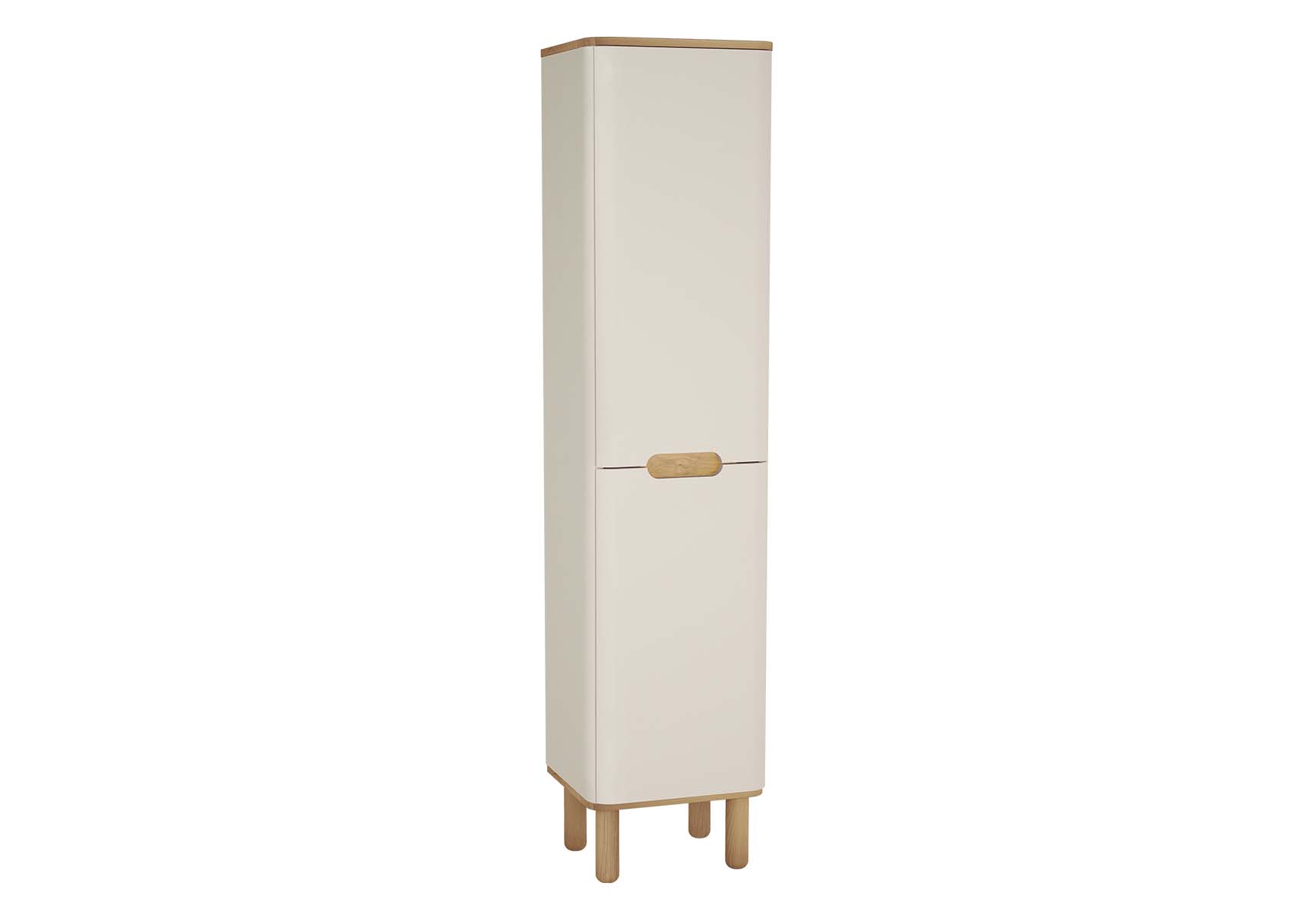 Sento Tall Unit, 40 cm, with legs, Matte Cream, right