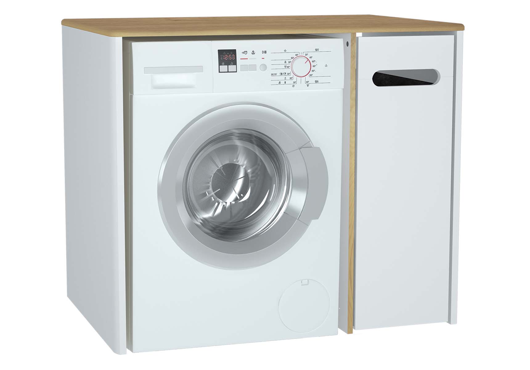 Sento Laundry Unit, 105 cm, Matte White, right