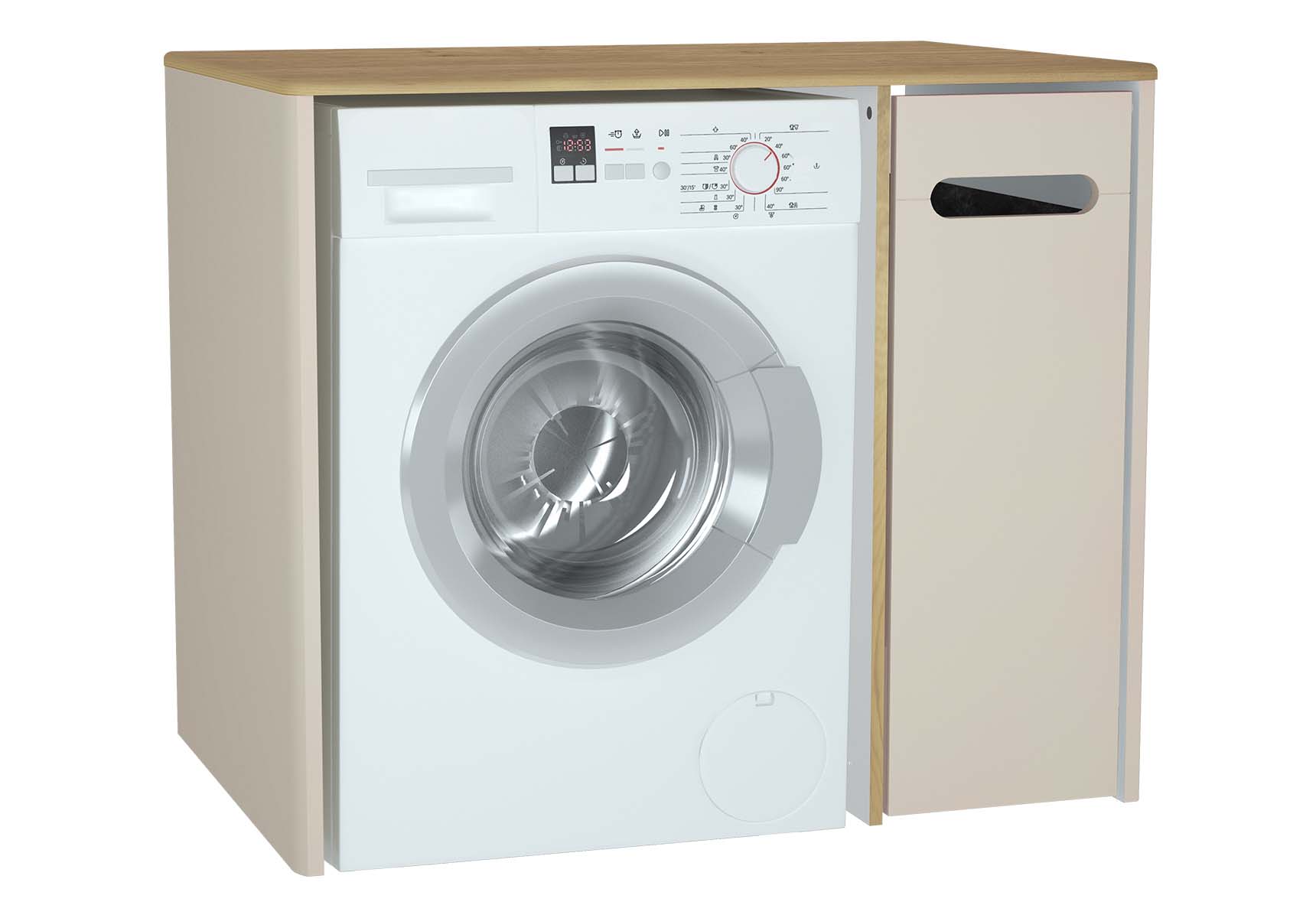 Sento Laundry Unit, 105 cm, Matte Cream, right