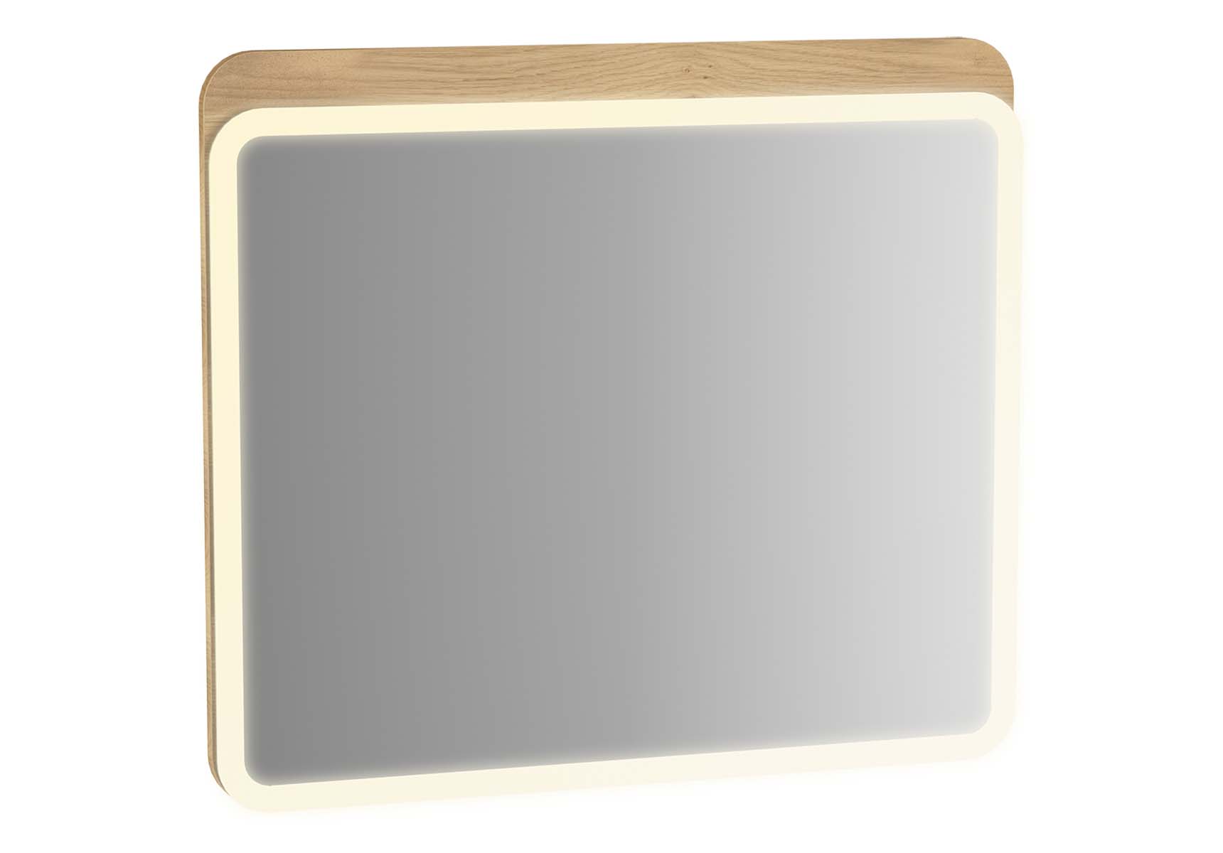 Sento Illuminated Mirror, 50 cm, Light Oak