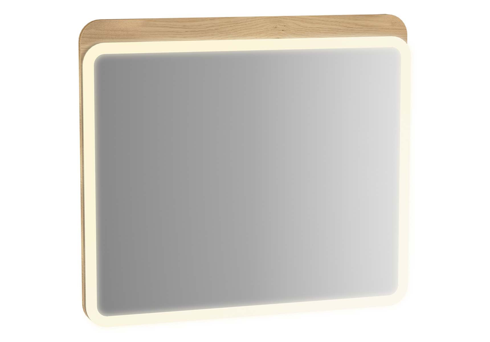 Sento Illuminated Mirror, 80 cm, Light Oak