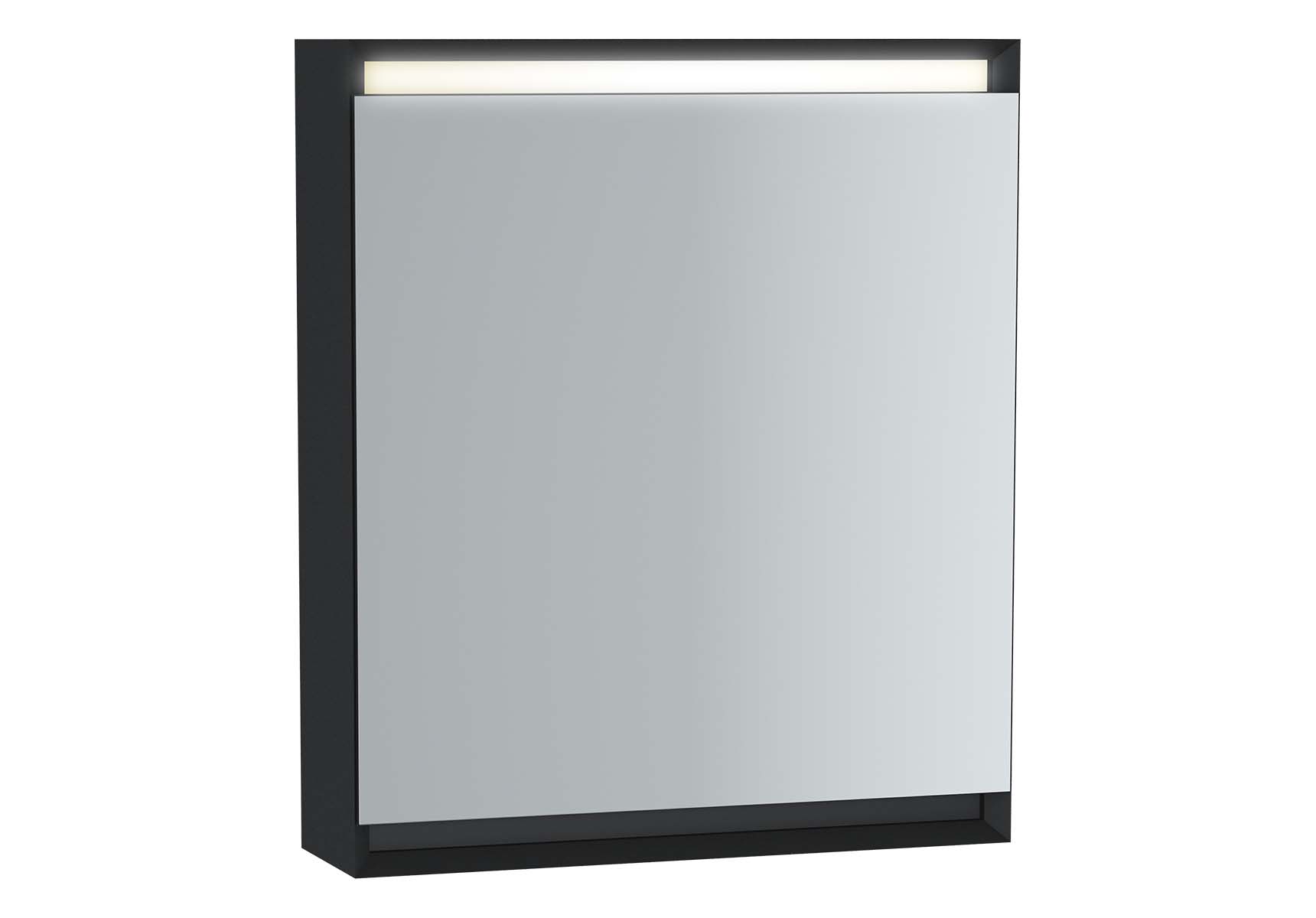 Frame Mirror Cabinet, 60 cm, Matte Black, left