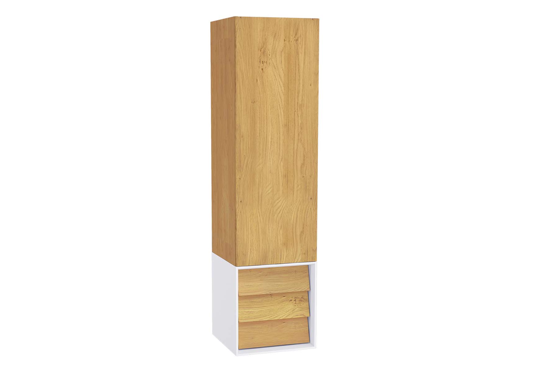 Frame Tall Unit, 40 cm, with drawer unit, Matte White, left