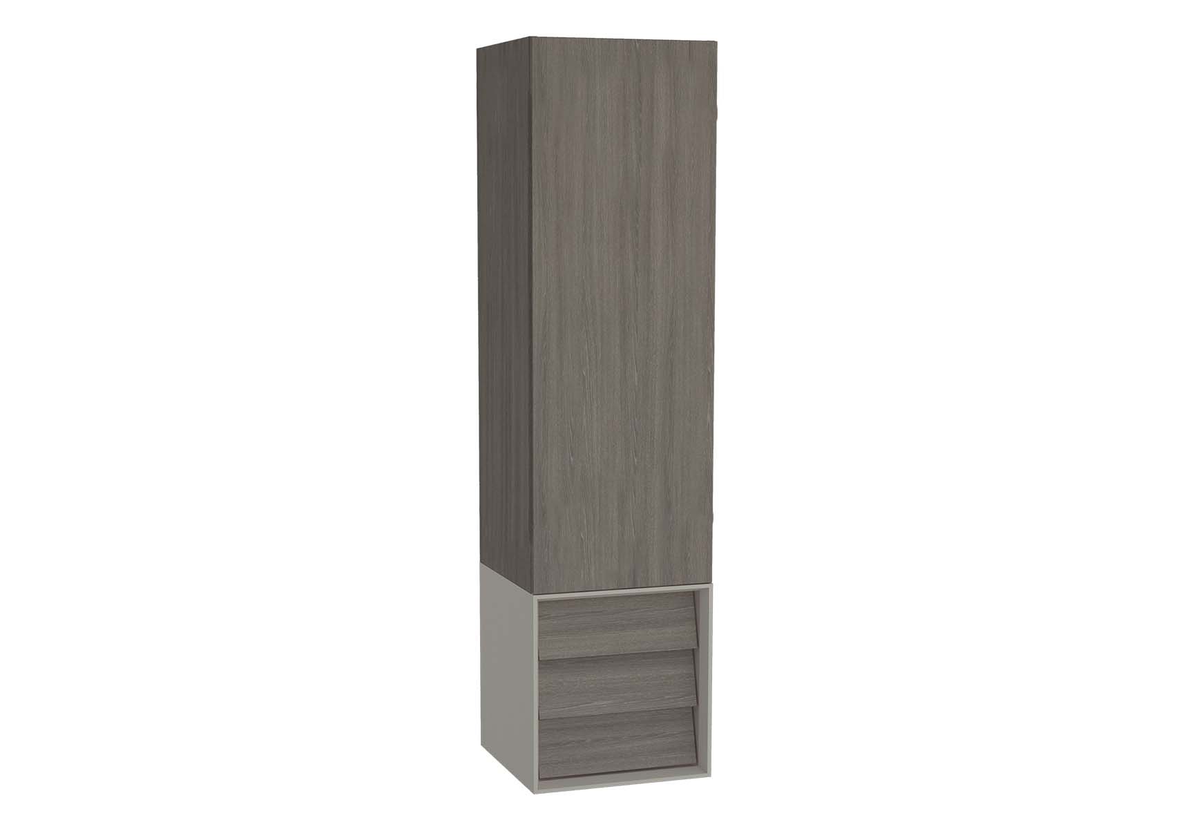Frame Tall Unit, 40 cm, with drawer unit, Matte Taupe, left