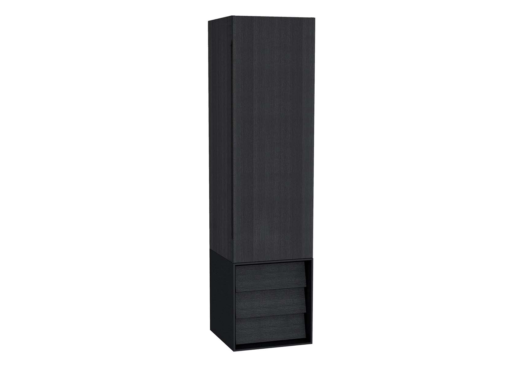 Frame Tall Unit, 40 cm, with drawer unit, Matte Black, right