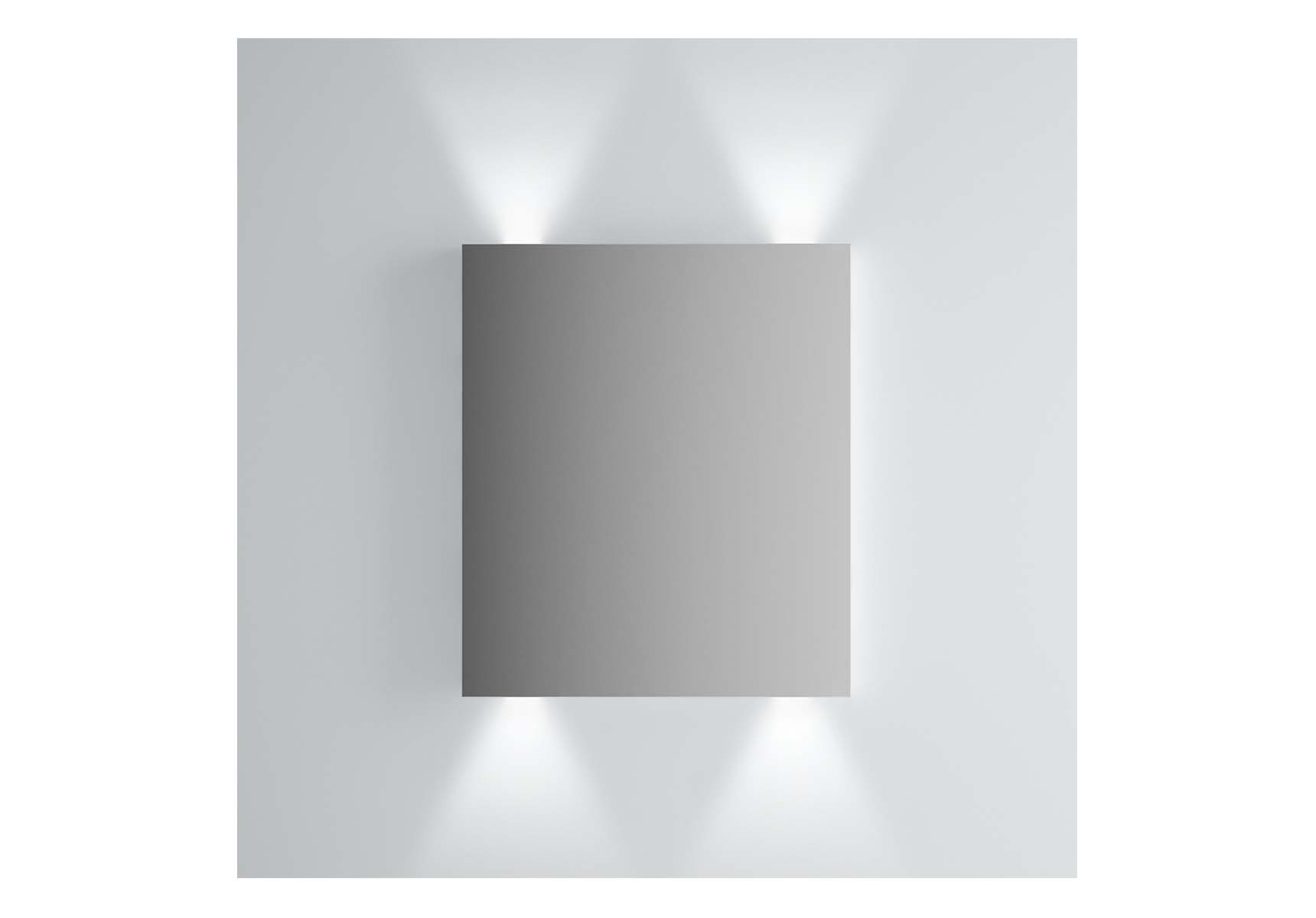 Brite Mirror, 60 cm, illuminated from top and bottom