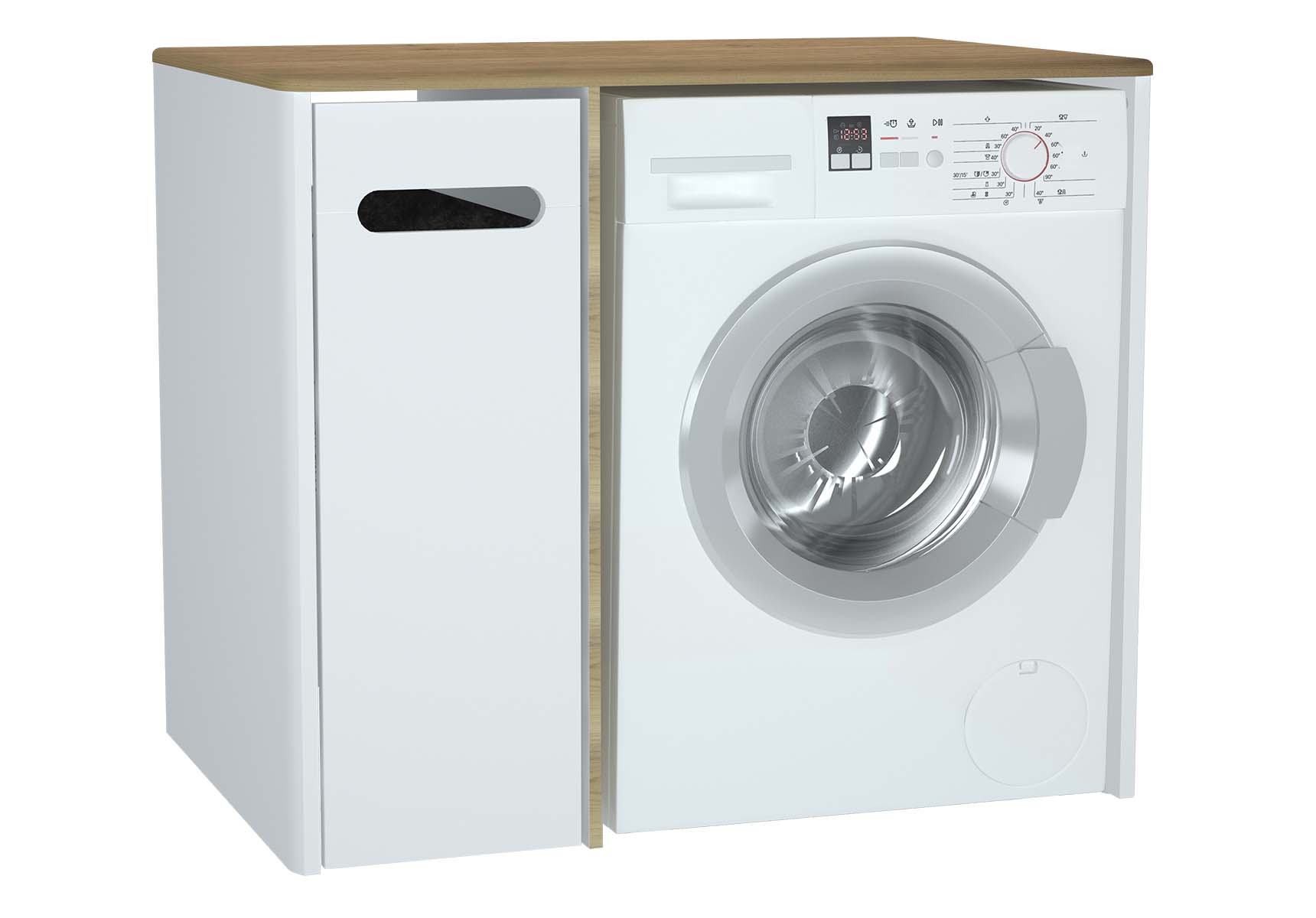 Sento Laundry Unit, 105 cm, Matte White, left