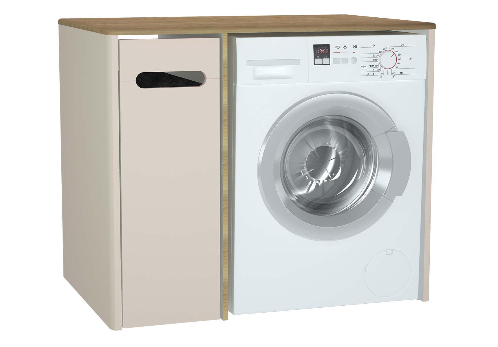 Sento Laundry Unit, 105 cm, Matte Cream, left