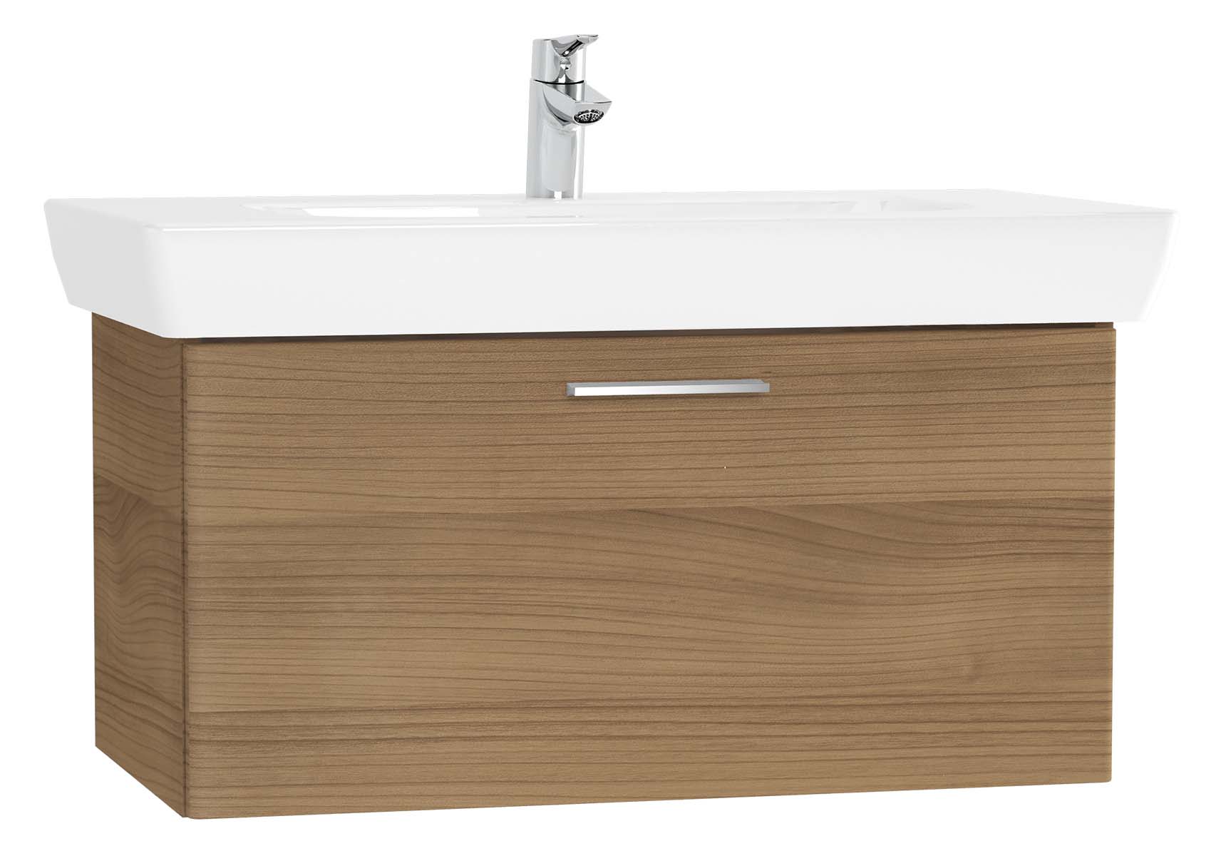 S20 Washbasin Unit, 85 cm, with 1 drawer, Golden Cherry