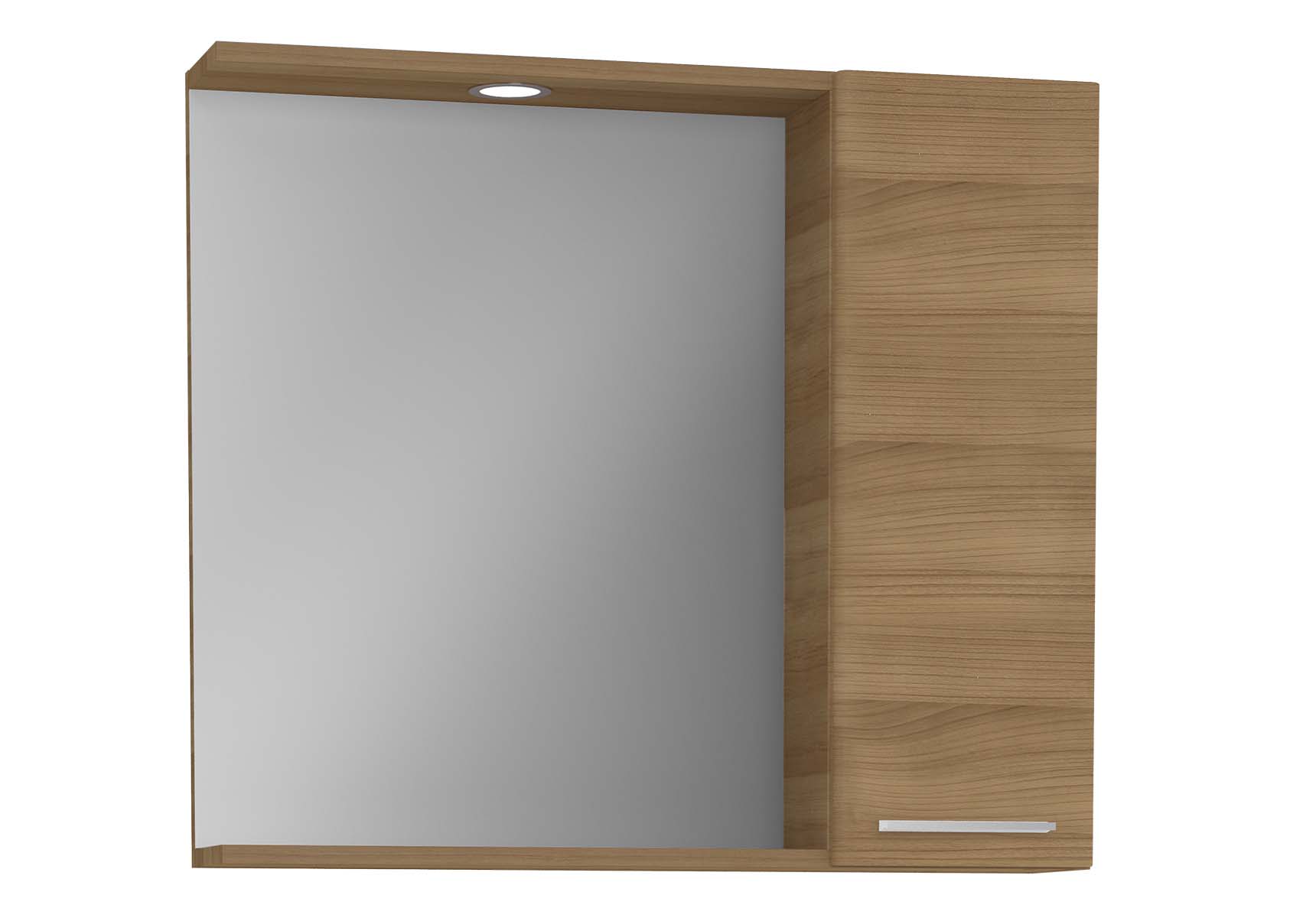 S20 Mirror with Side Cabinet, 80 cm, Golden Cherry