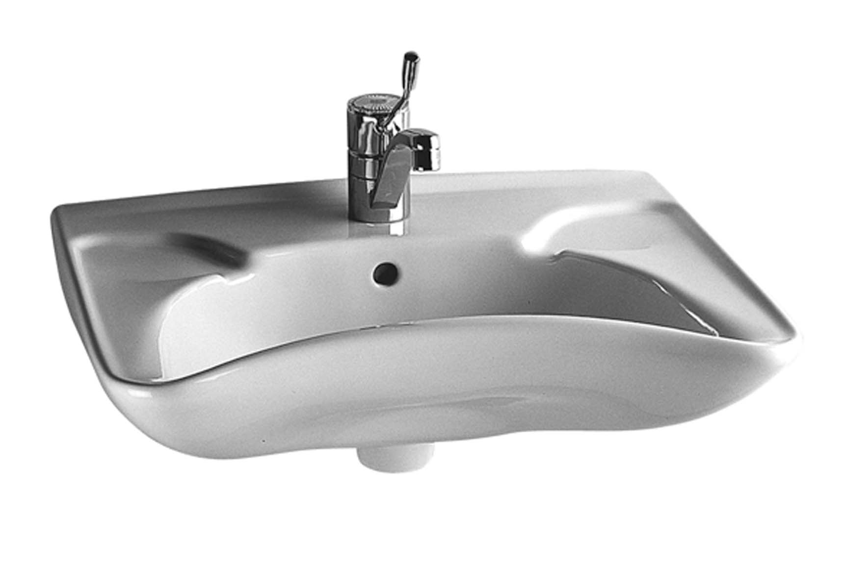 Arkitekt Special Need S Washbasin, 60 cm with Tap Hole, with Overflow Hole