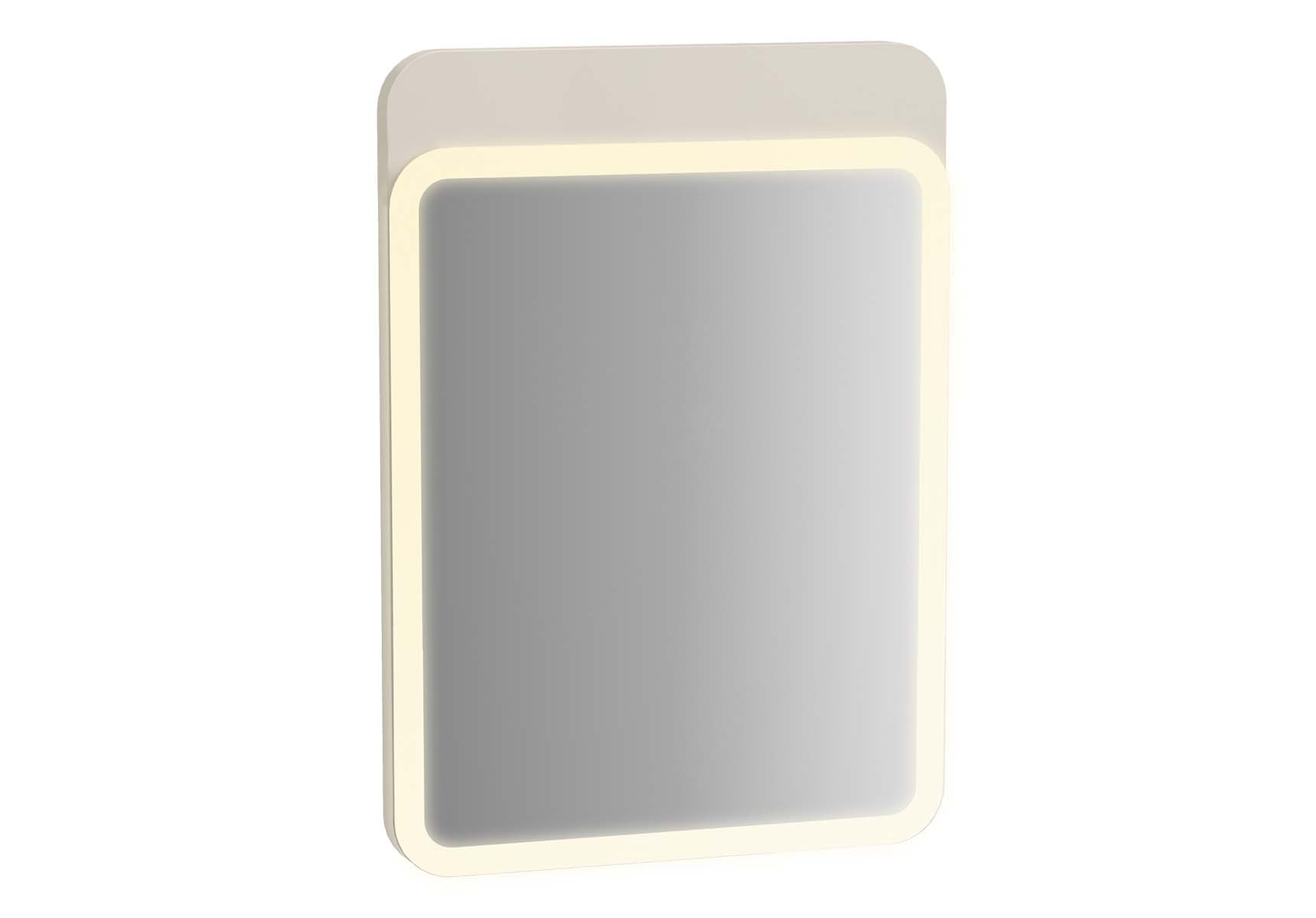 Sento Illuminated Mirror, 50 cm, Matte Cream