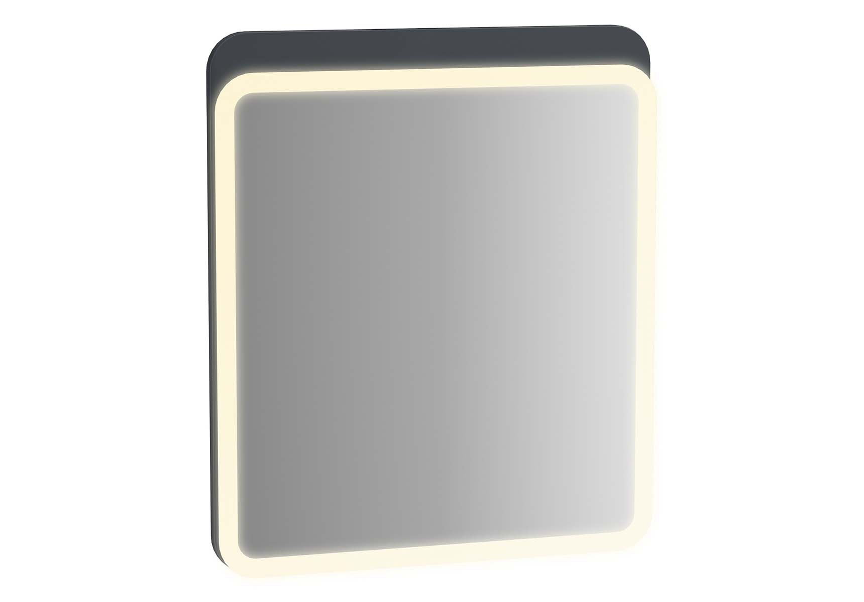 Sento Illuminated Mirror, 60 cm, Matte Anthracite