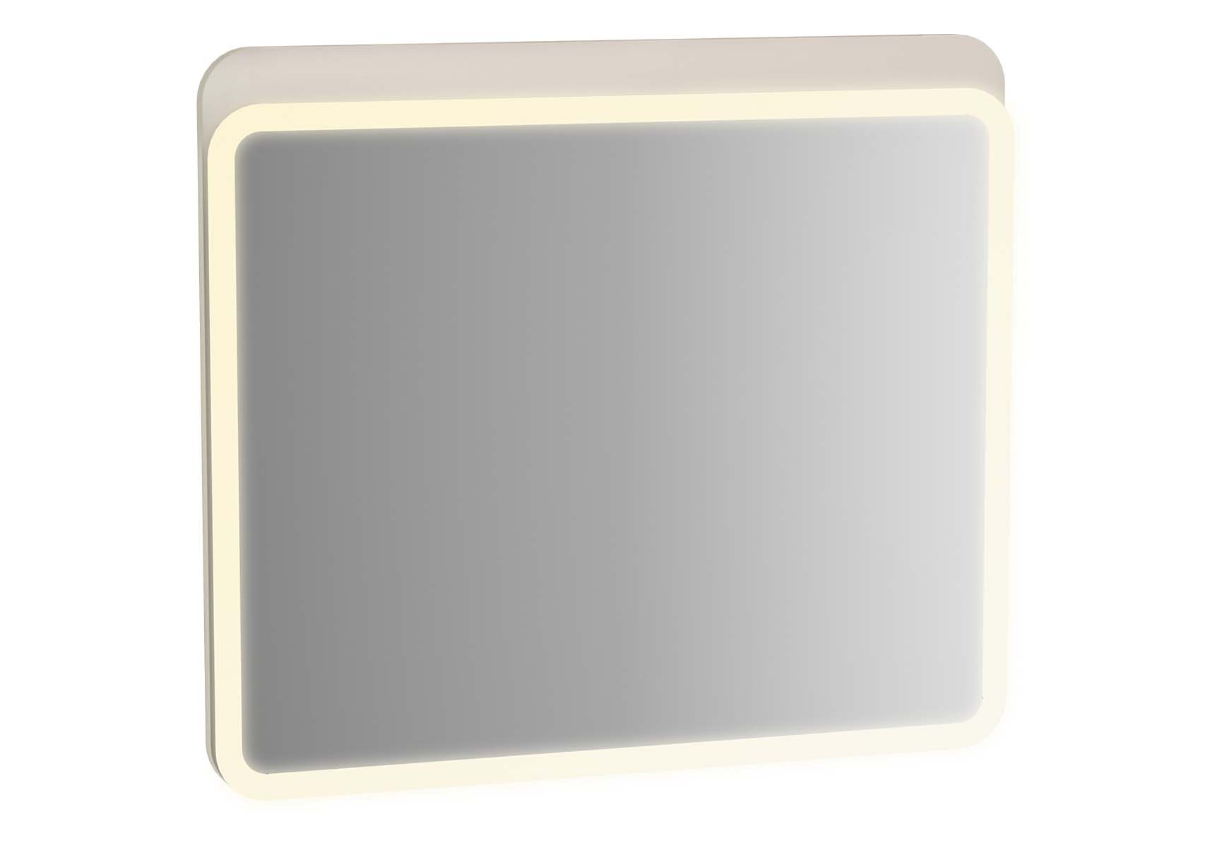 Sento Illuminated Mirror, 80 cm, Matte Cream