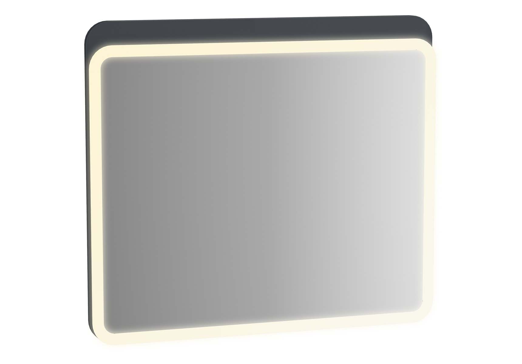 Sento Illuminated Mirror, 80 cm, Matte Anthracite