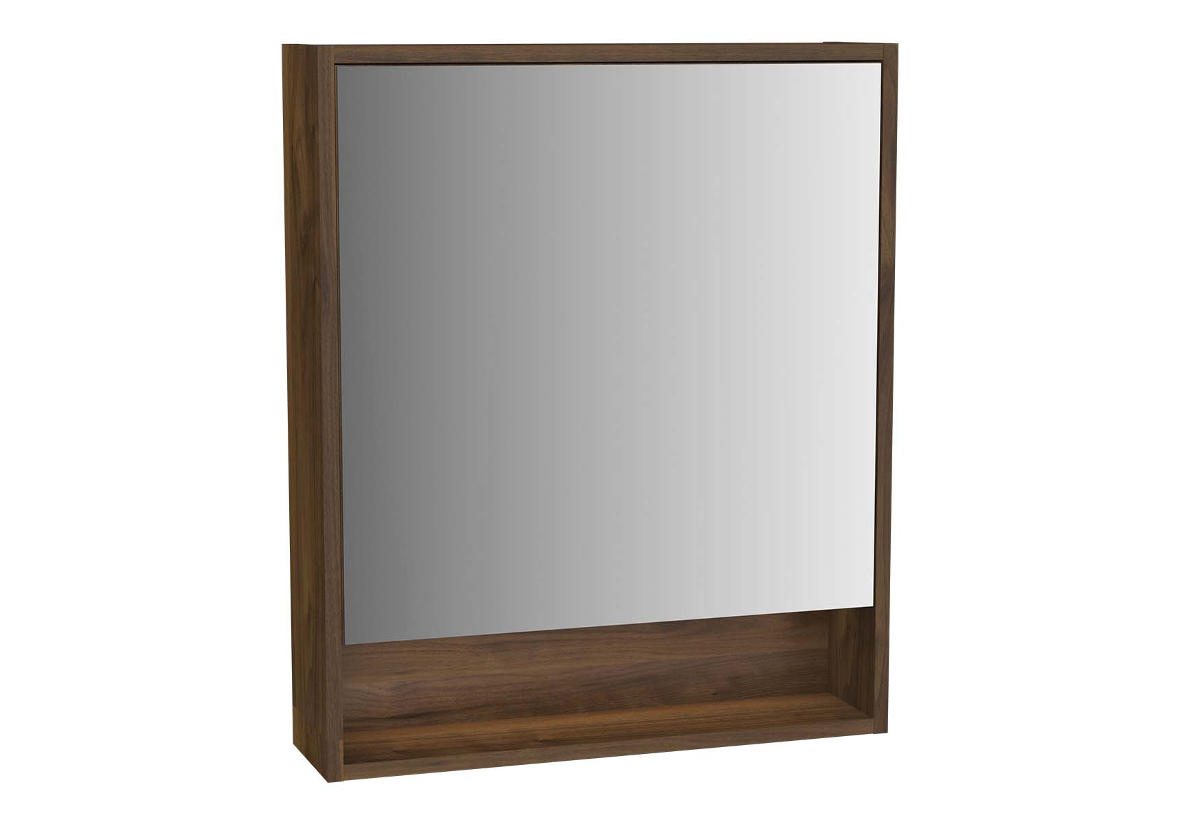 Integra Mirror Cabinet, 60 cm, Cashmere & Metallic Walnut, left
