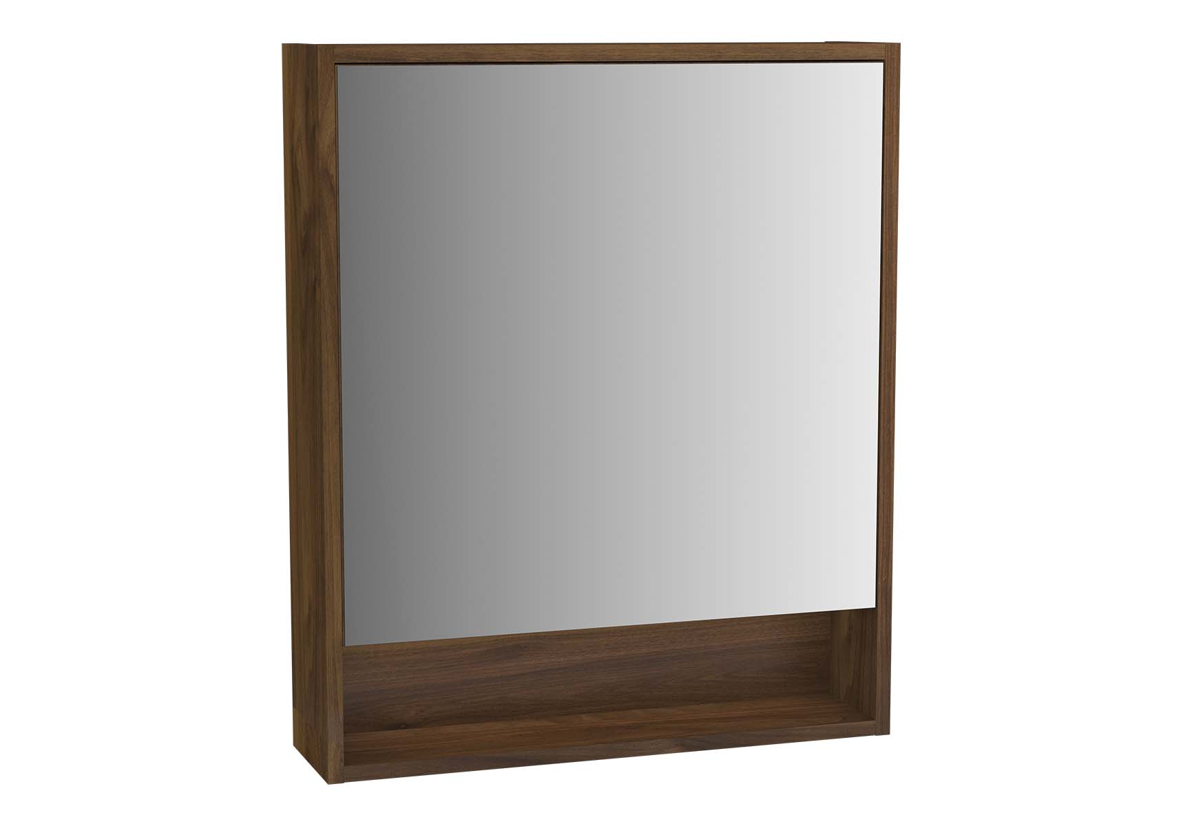 Integra Mirror Cabinet, 60 cm, Cashmere & Metallic Walnut, right