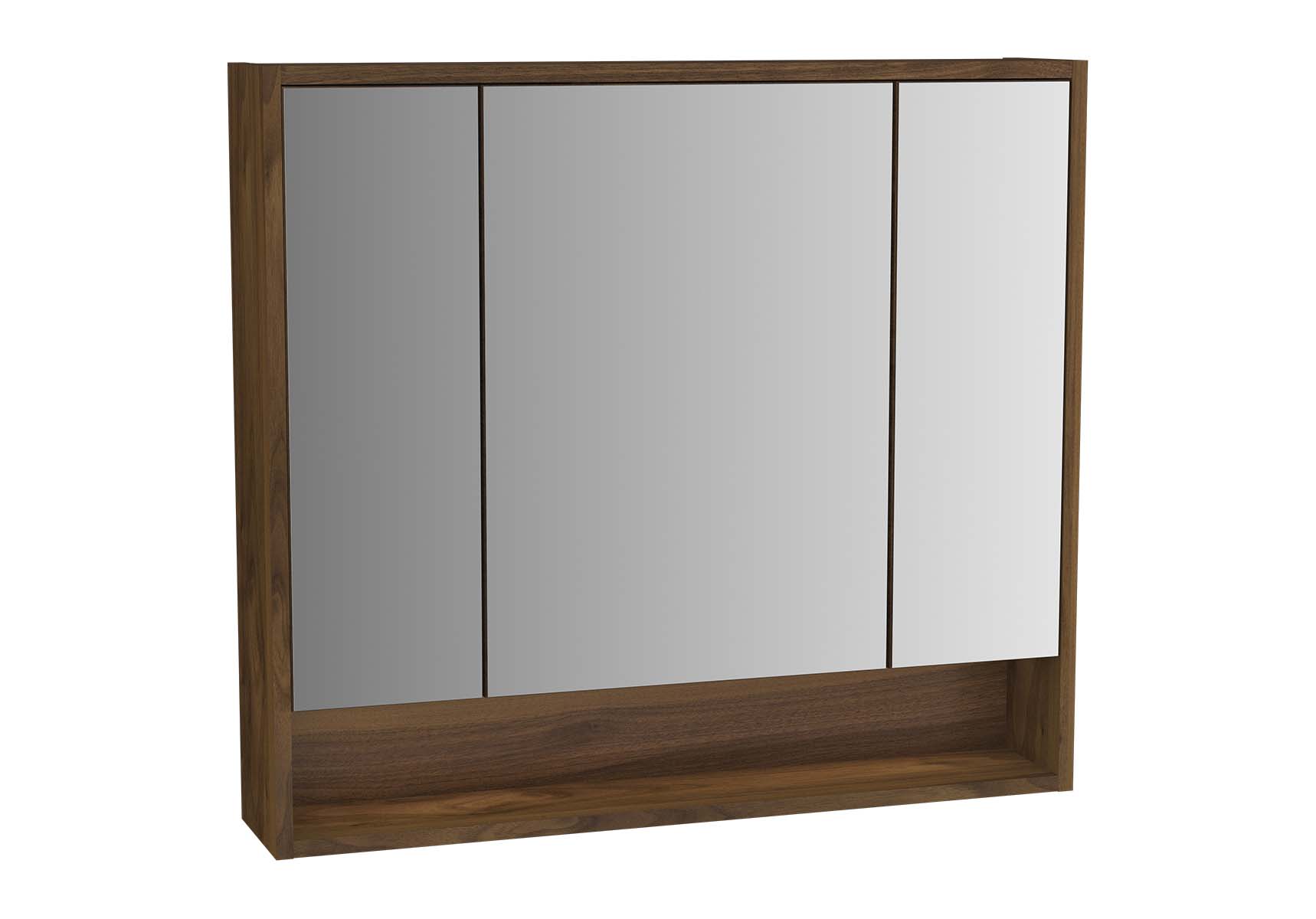 Integra Mirror Cabinet, 80 cm, Cashmere & Metallic Walnut