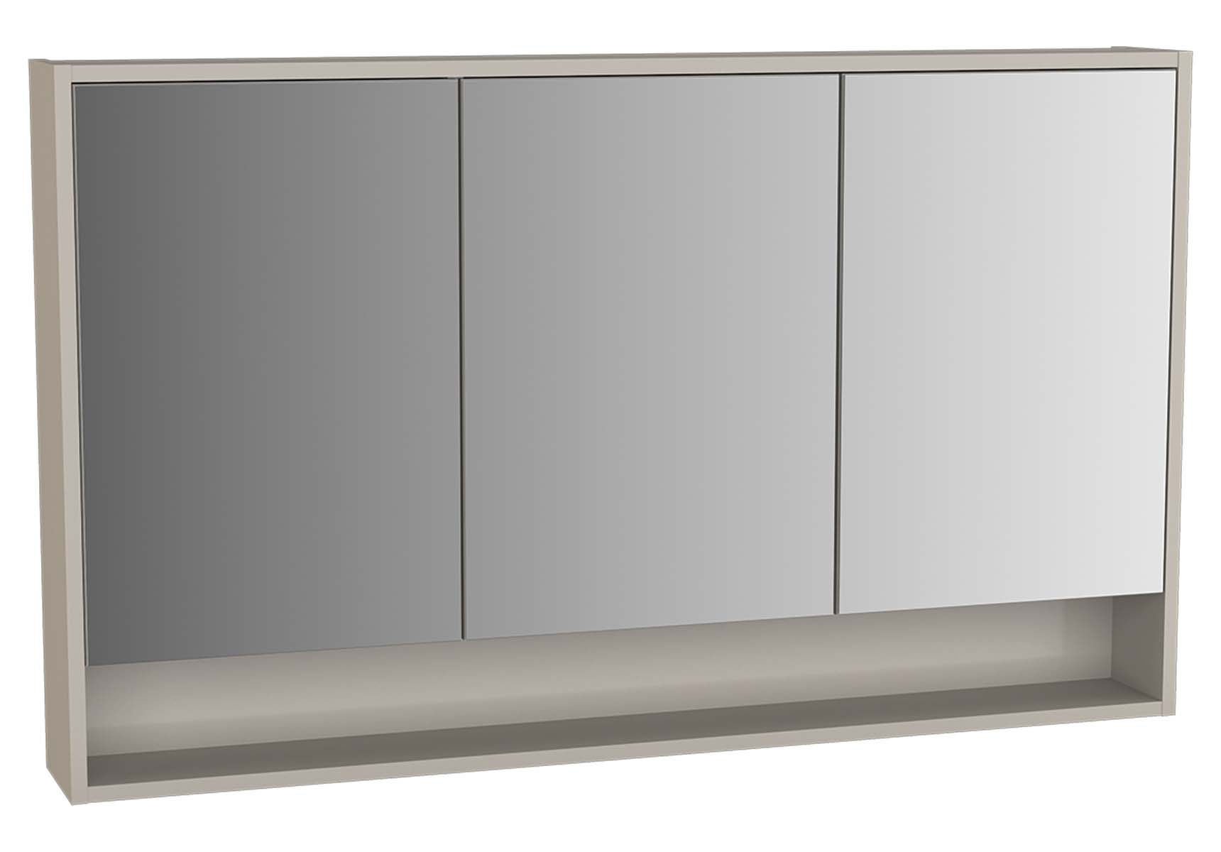 Integra Mirror Cabinet, 120 cm, Grey Elm & Gritstone