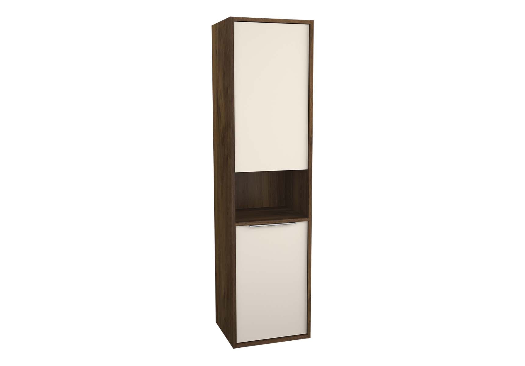 Integra Tall Unit, 40 cm, Cashmere & Metallic Walnut, left