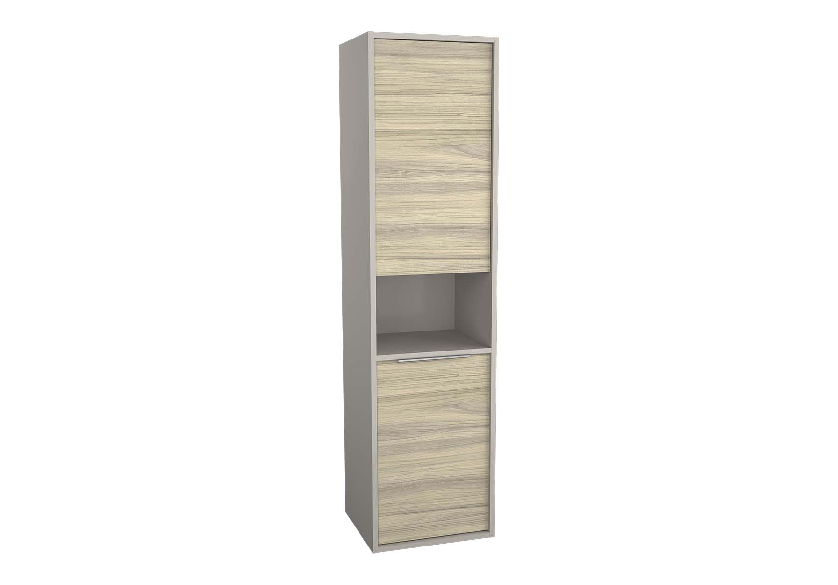 Integra Tall Unit, 40 cm, Grey Elm & Gritstone, left